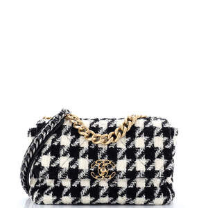Chanel 19 Flap Bag Quilted Tweed Large #254497C49B